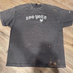Thrashed Vintage Zoo York Charcoal Men's Tee